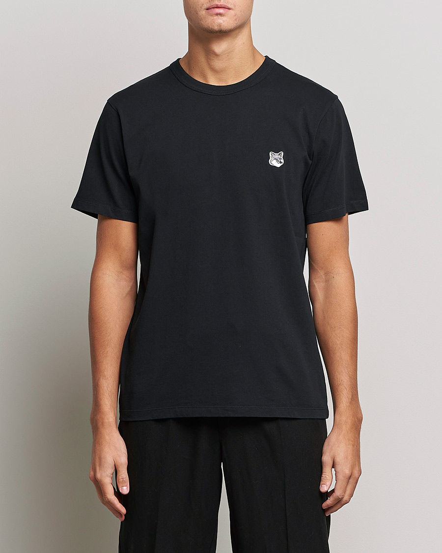 Herre | T-Shirts | Maison Kitsuné | Grey Fox Head Tee Black