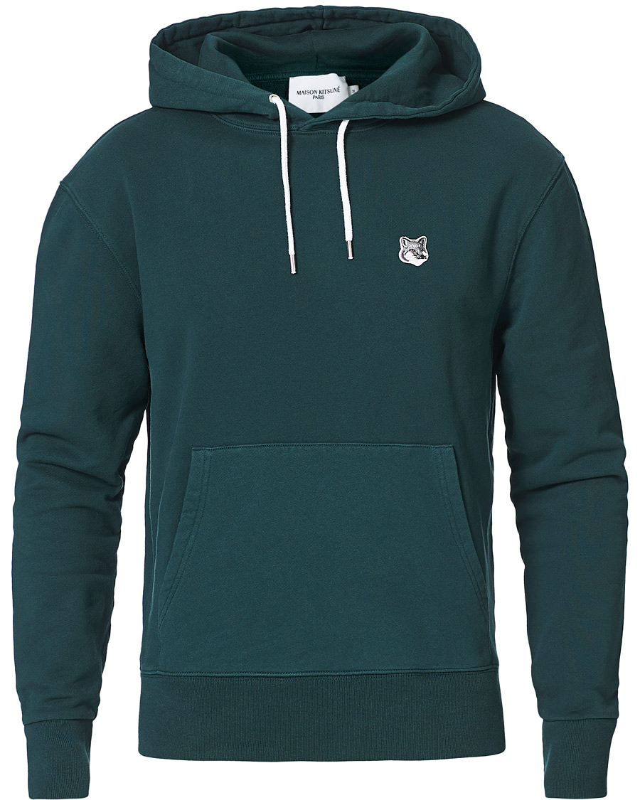 Herre | Trøjer | Maison Kitsuné | Grey Fox Head Hoodie Dark Green