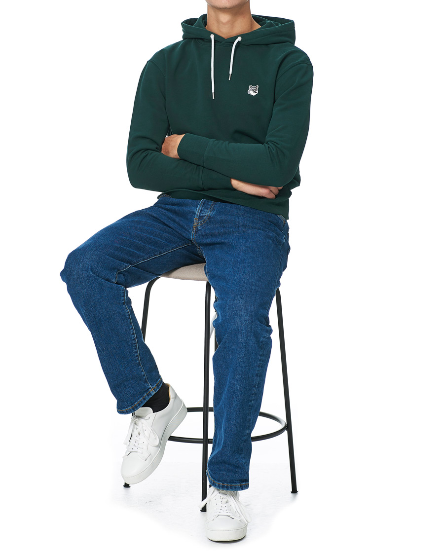 Herre | Trøjer | Maison Kitsuné | Grey Fox Head Hoodie Dark Green