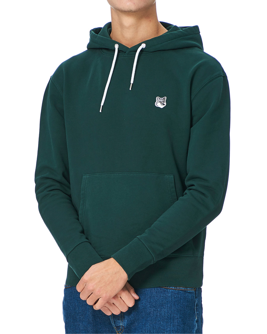 Herre | Trøjer | Maison Kitsuné | Grey Fox Head Hoodie Dark Green