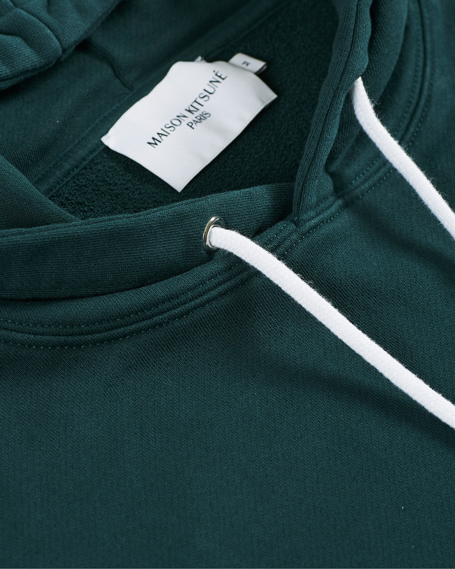 Herre | Trøjer | Maison Kitsuné | Grey Fox Head Hoodie Dark Green