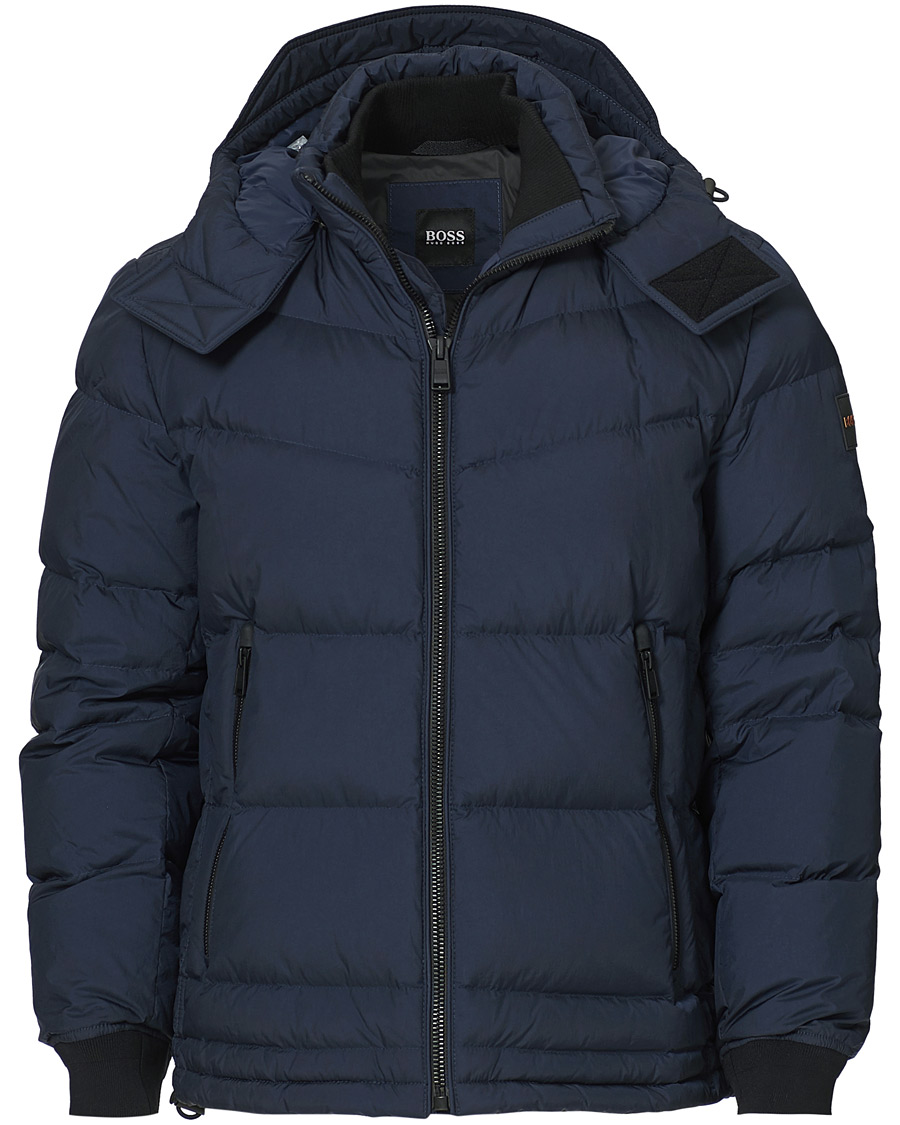 Herre | Jakker | BOSS ORANGE | BOSS Casual Otu Hooded Down Jacket Dark Blue