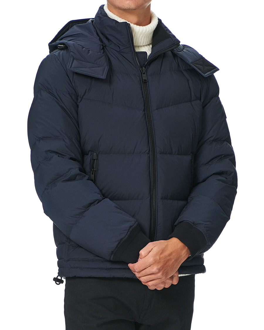 Herre | Jakker | BOSS ORANGE | BOSS Casual Otu Hooded Down Jacket Dark Blue