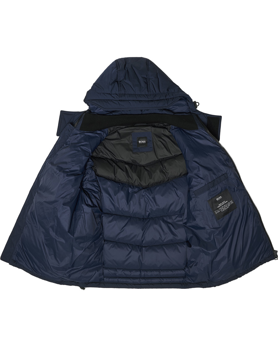 Herre | Jakker | BOSS ORANGE | BOSS Casual Otu Hooded Down Jacket Dark Blue
