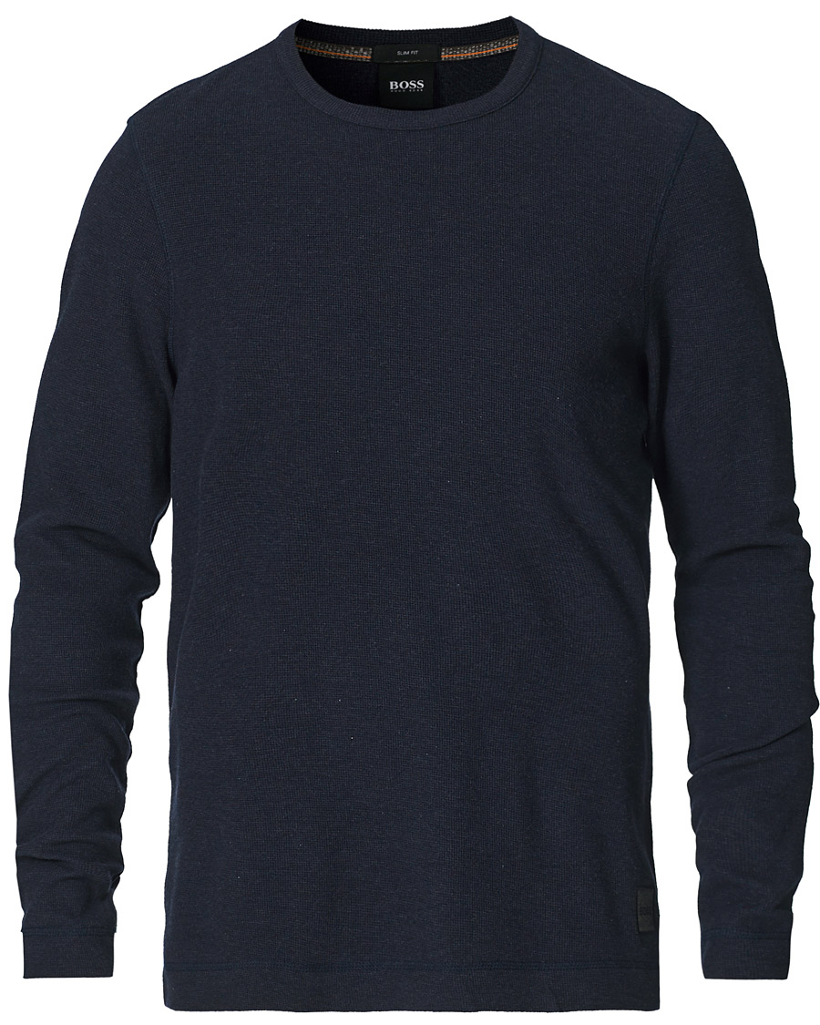 Herre | Trøjer | BOSS ORANGE | BOSS Casual Tempest Sweater Dark Blue