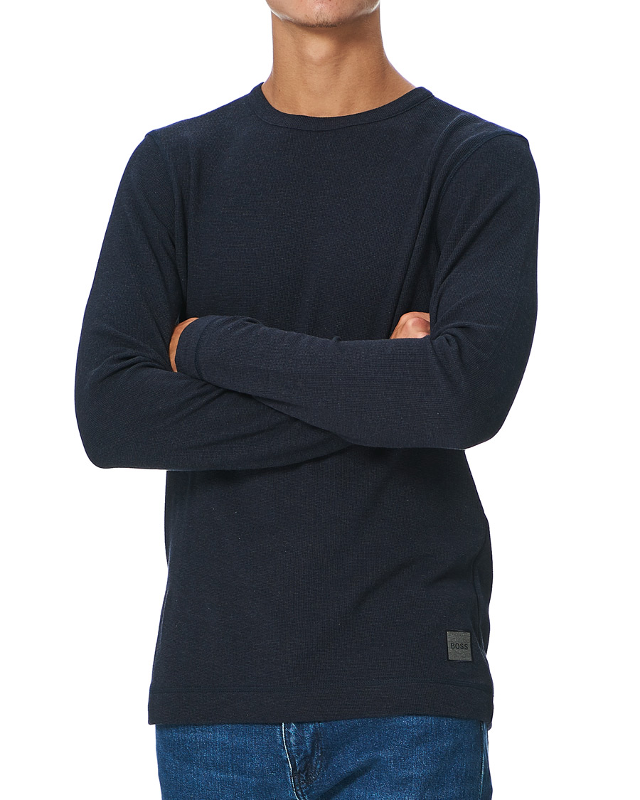 Herre | Trøjer | BOSS ORANGE | BOSS Casual Tempest Sweater Dark Blue