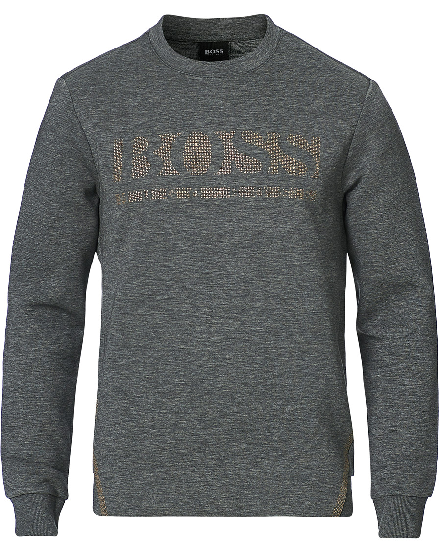Herre | Trøjer | BOSS GREEN | BOSS Athleisure Salbo Iconic Crew Neck Sweatashirt Medium Grey
