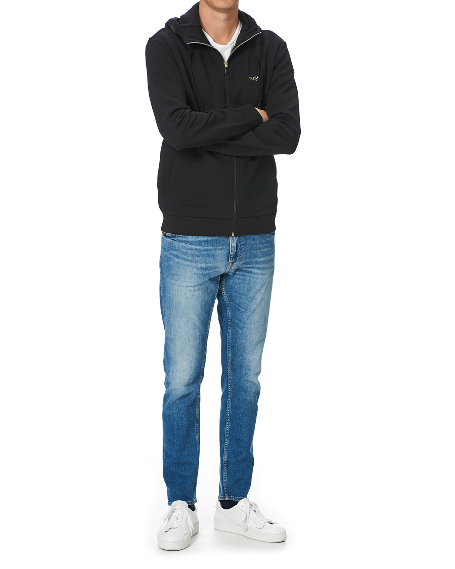 Herre | Trøjer | BOSS GREEN | BOSS Athleisure Saggy Full Zip Hoodie Black