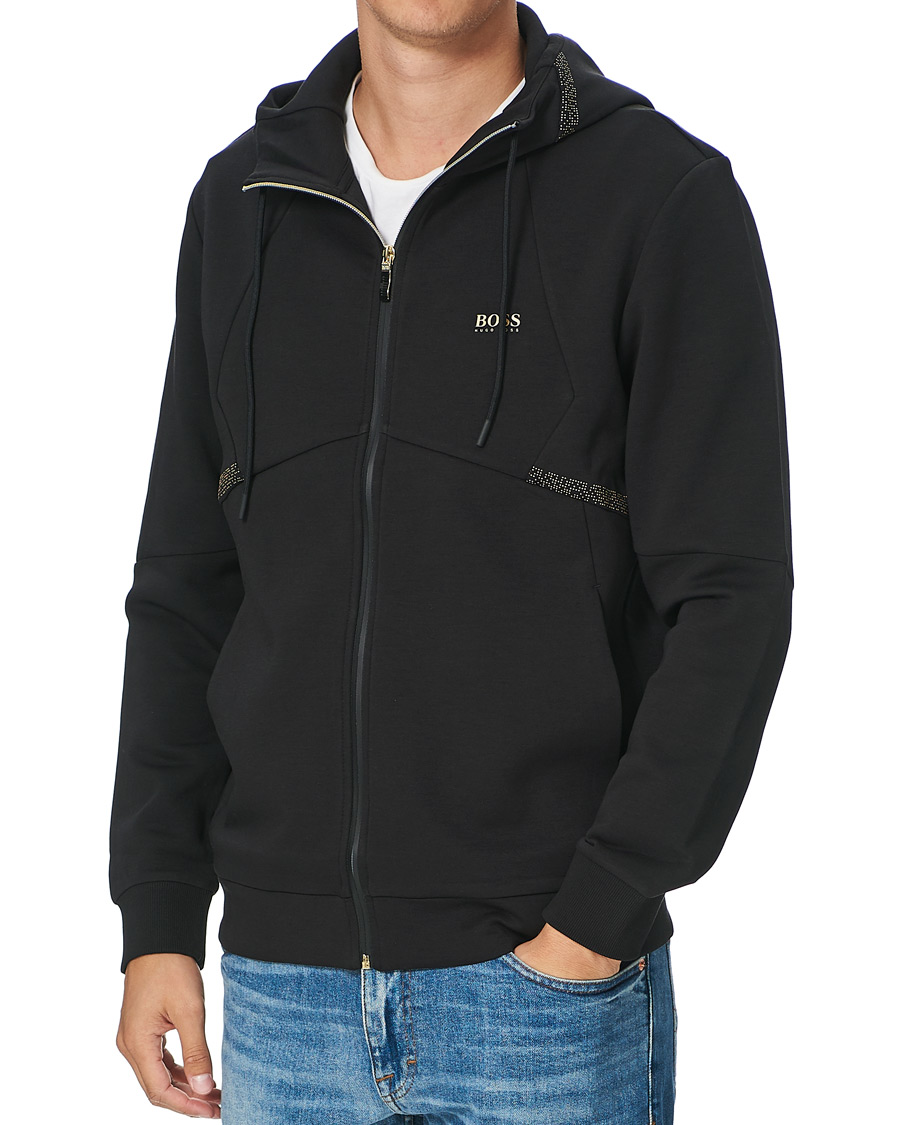 Herre | Trøjer | BOSS GREEN | BOSS Athleisure Saggy Full Zip Hoodie Black