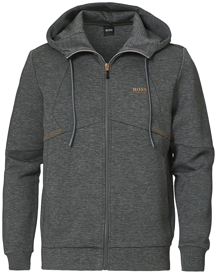 Herre | Trøjer | BOSS GREEN | BOSS Athleisure Saggy Full Zip Hoodie Medium Grey