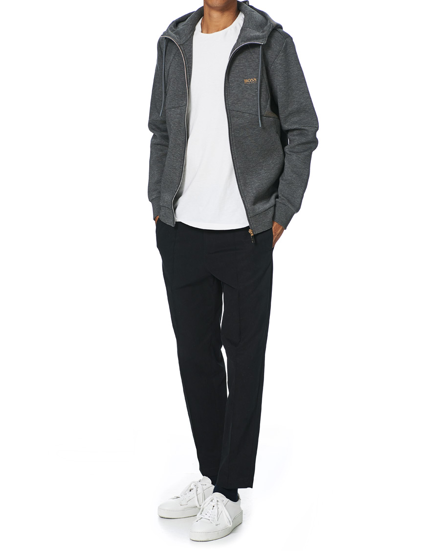Herre | Trøjer | BOSS GREEN | BOSS Athleisure Saggy Full Zip Hoodie Medium Grey
