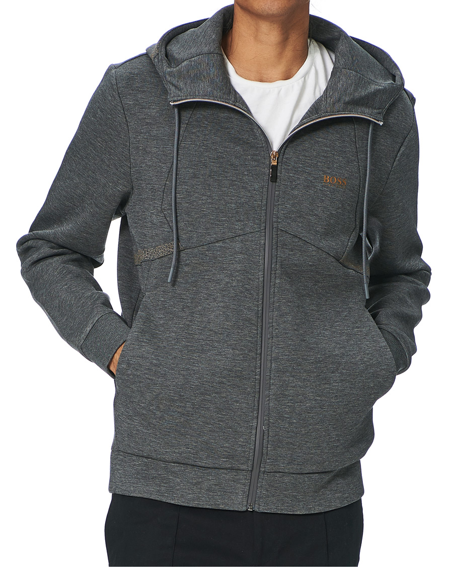 Herre | Trøjer | BOSS GREEN | BOSS Athleisure Saggy Full Zip Hoodie Medium Grey