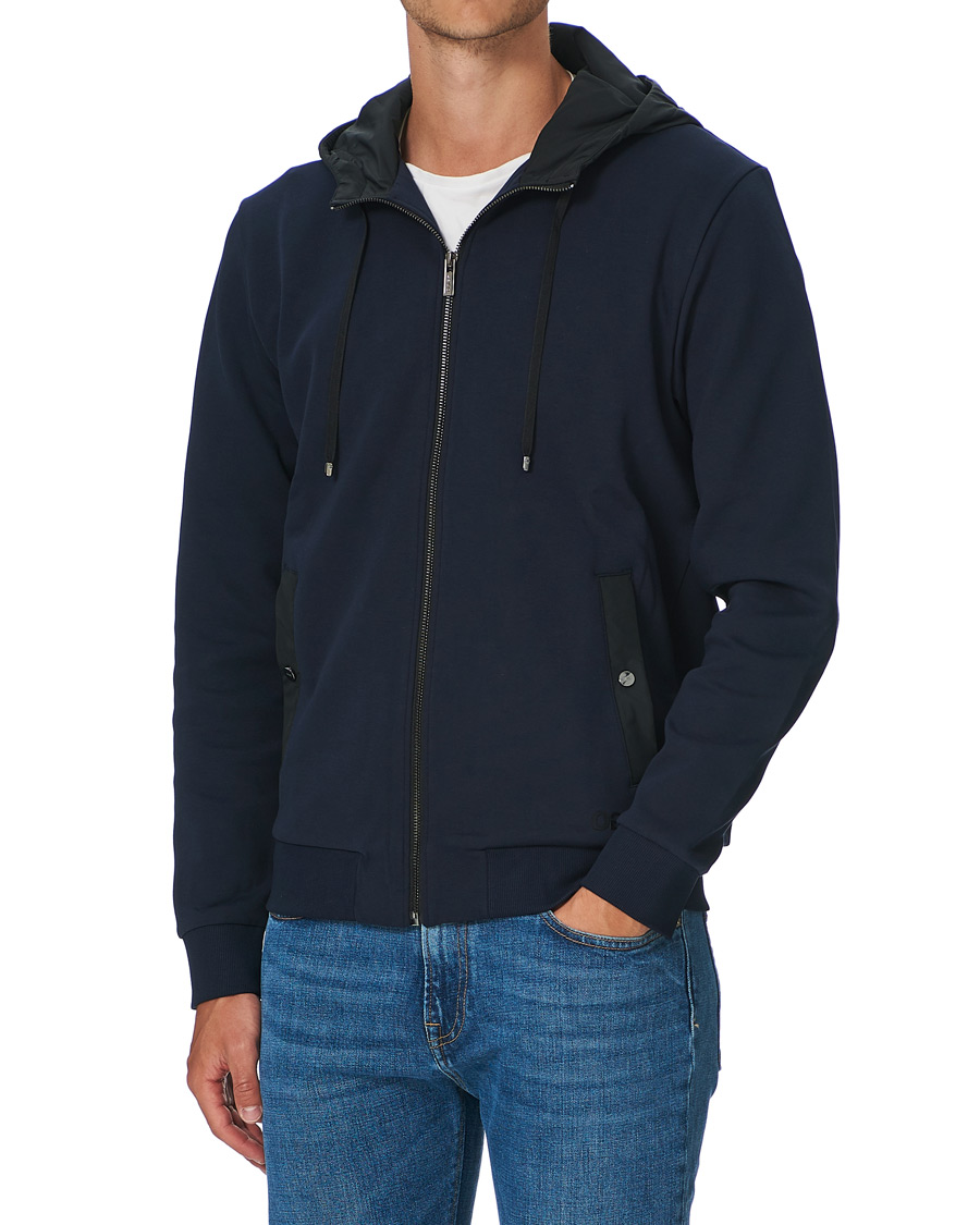 Herre | Trøjer | HUGO | Dintonic Shine Full Zip Hoodie Dark Blue
