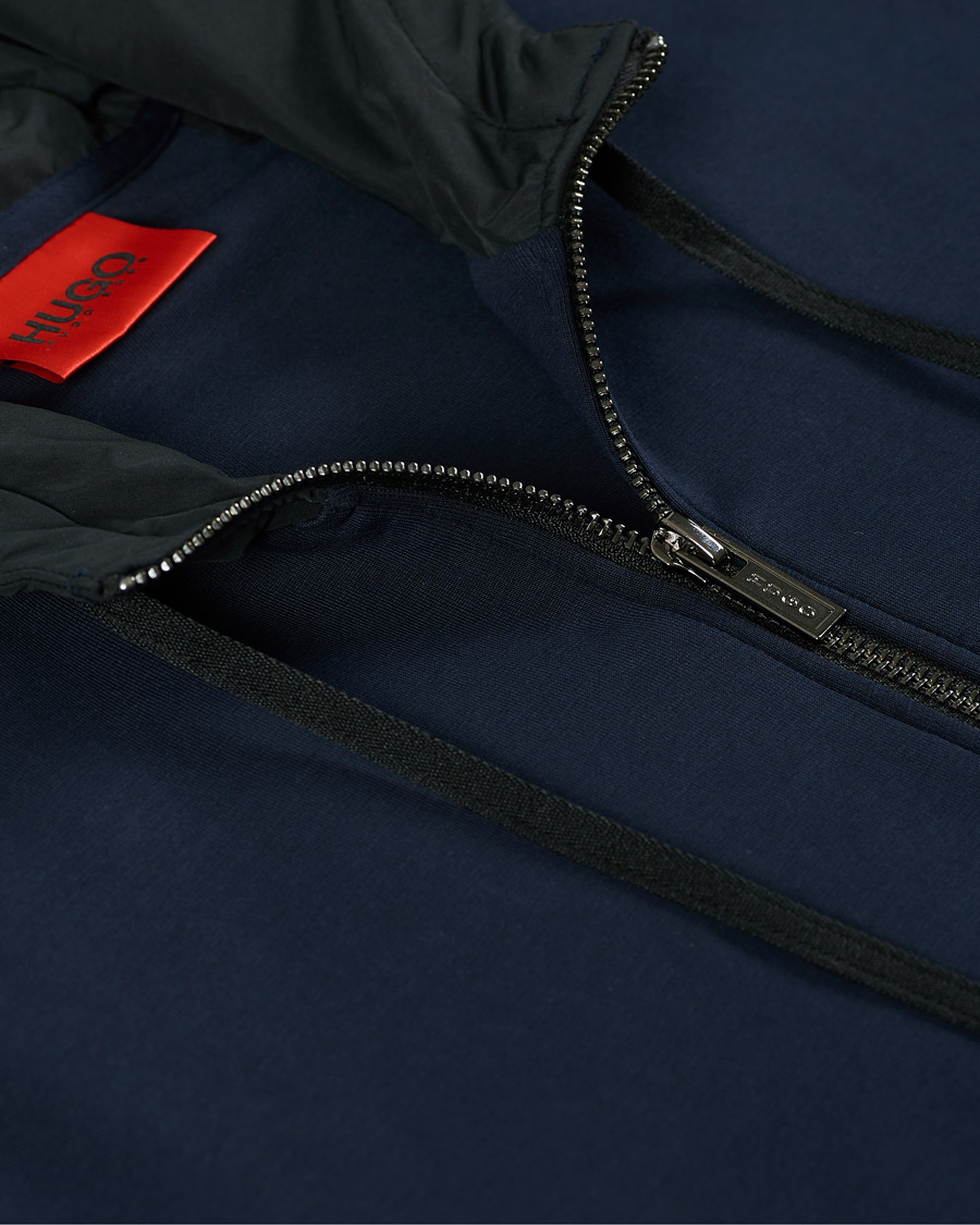 Herre | Trøjer | HUGO | Dintonic Shine Full Zip Hoodie Dark Blue