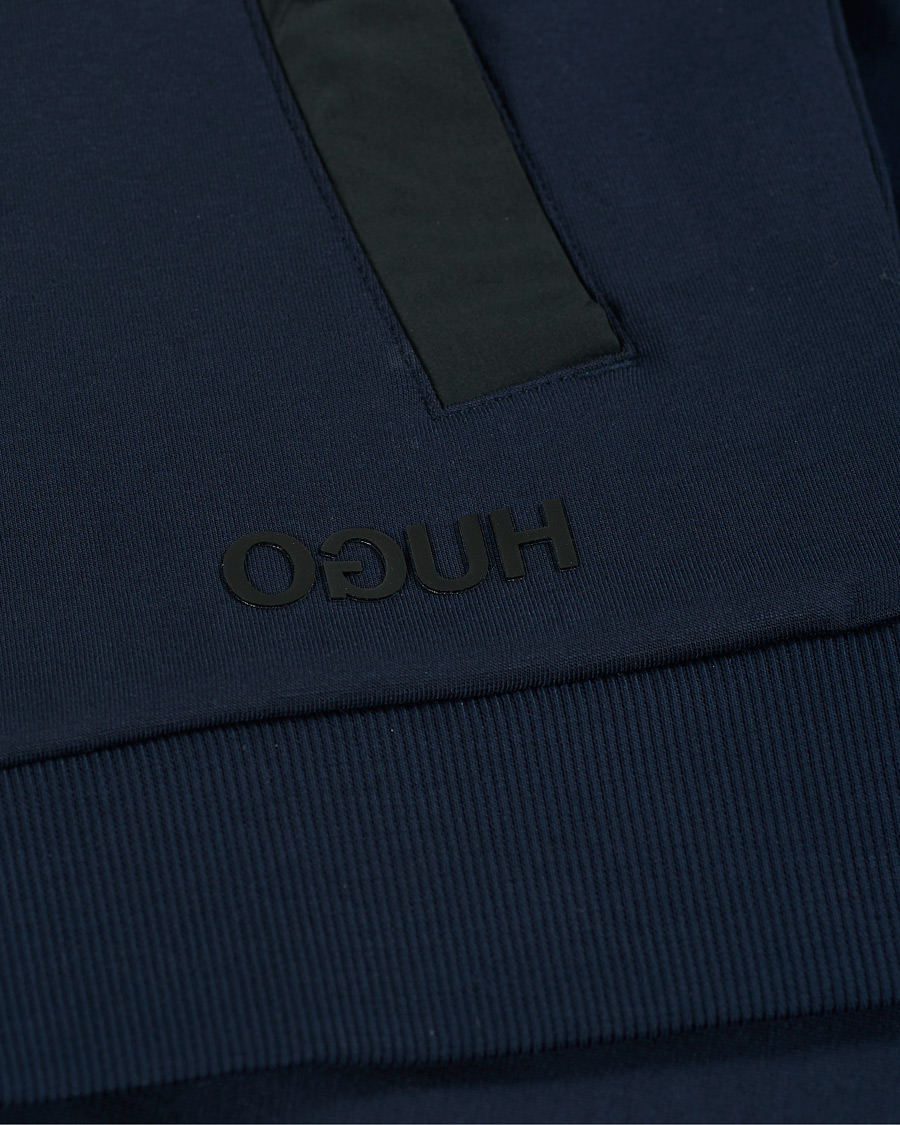 Herre | Trøjer | HUGO | Dintonic Shine Full Zip Hoodie Dark Blue