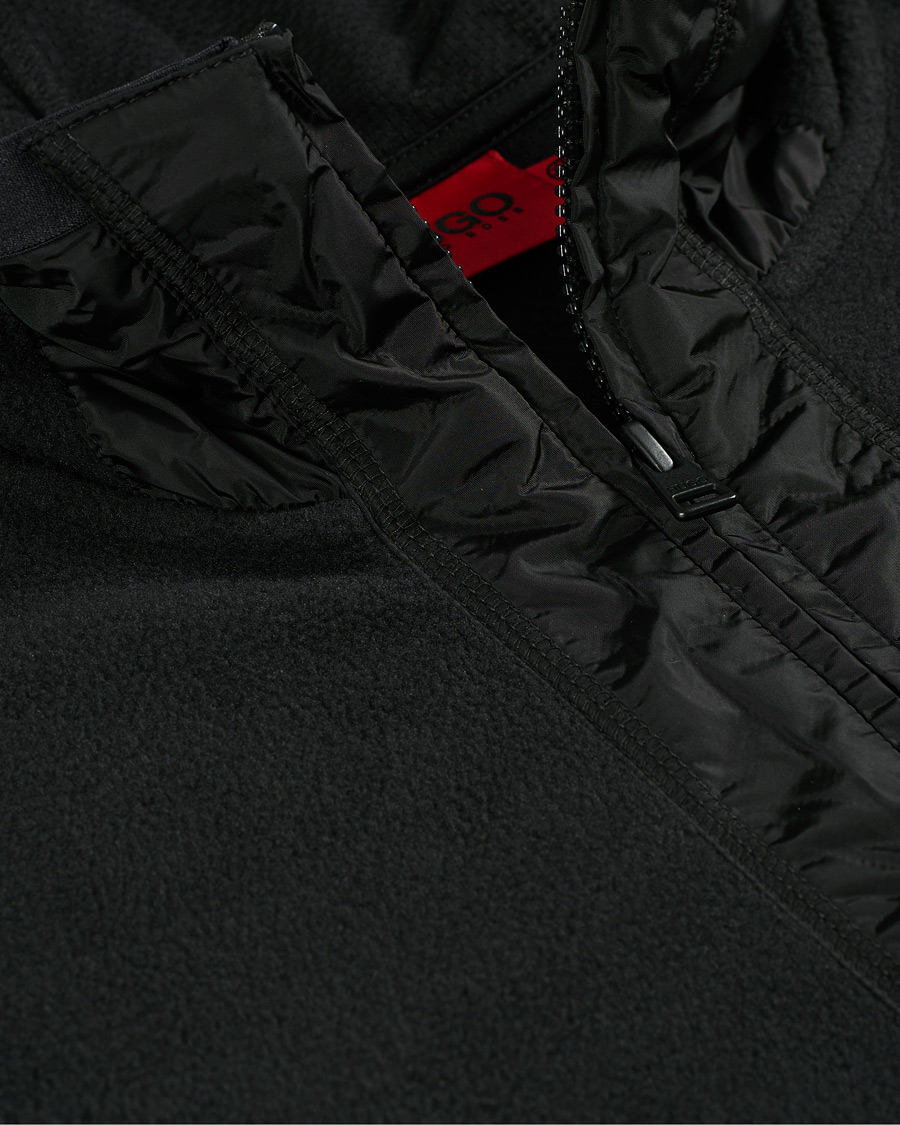 Herre | Trøjer | HUGO | Daymans Fleece Half Zip Sweater Black