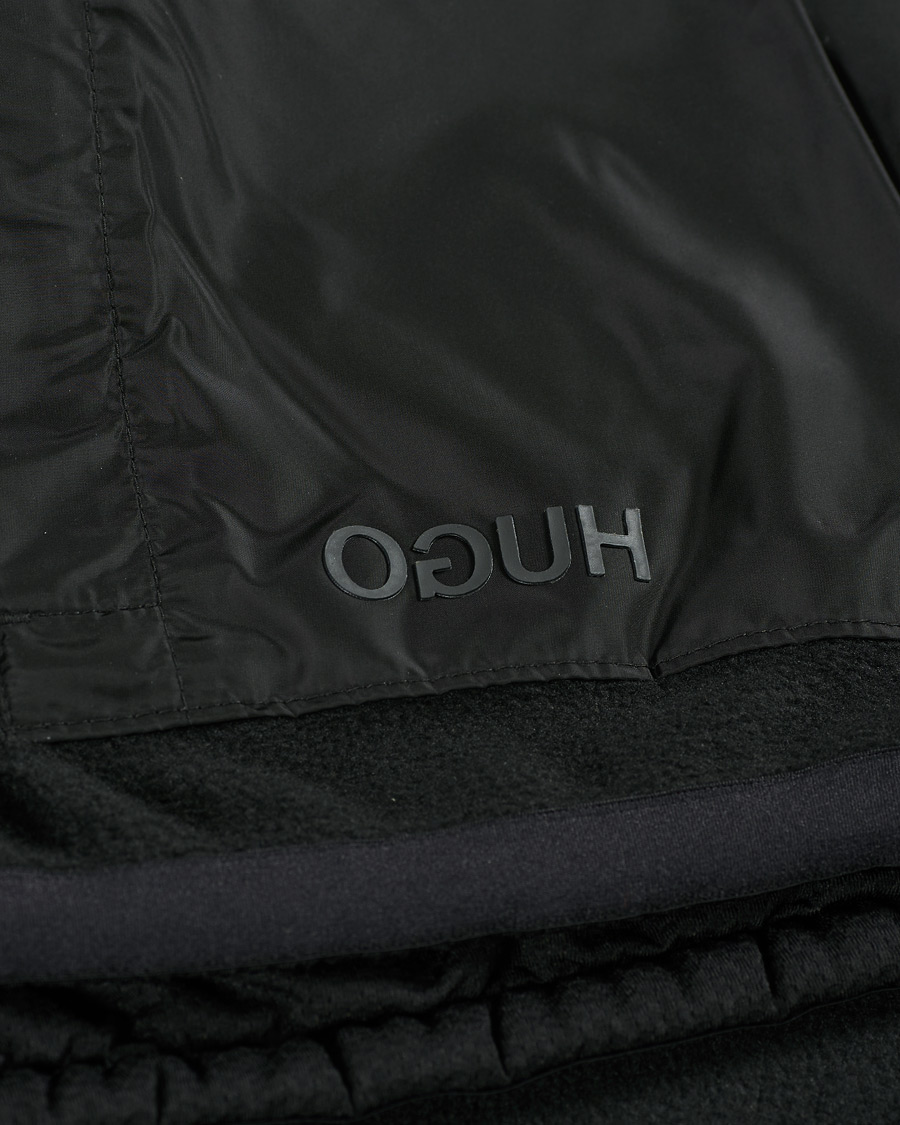 Herre | Trøjer | HUGO | Daymans Fleece Half Zip Sweater Black