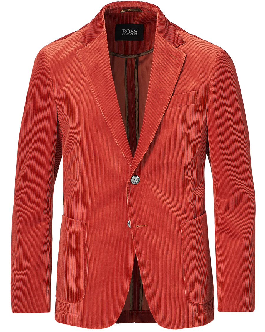 Herre | Blazere & jakker | BOSS BLACK | BOSS Hanry Corduroy Patch Pocket Blazer Medium Red