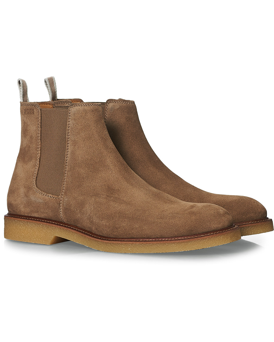 Herre | BOSS Tunley Suede Chelsea Boots Medium Beige | BOSS BLACK | BOSS Tunley Suede Chelsea Boots Medium Beige