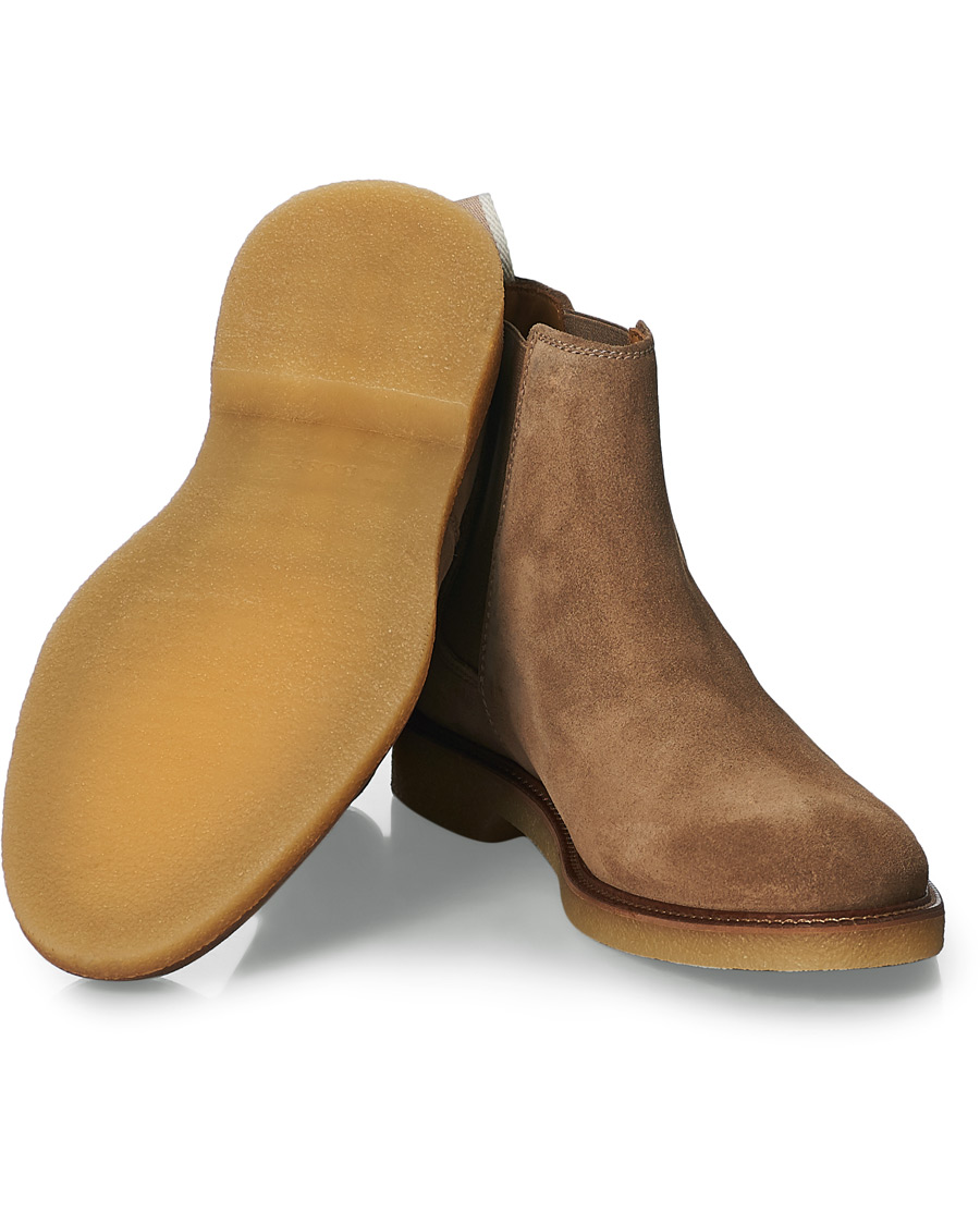 Herre | BOSS Tunley Suede Chelsea Boots Medium Beige | BOSS BLACK | BOSS Tunley Suede Chelsea Boots Medium Beige