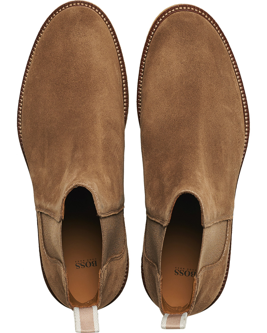 På kanten Modstander Ooze BOSS Tunley Suede Chelsea Boots Medium Beige - CareOfCarl.dk