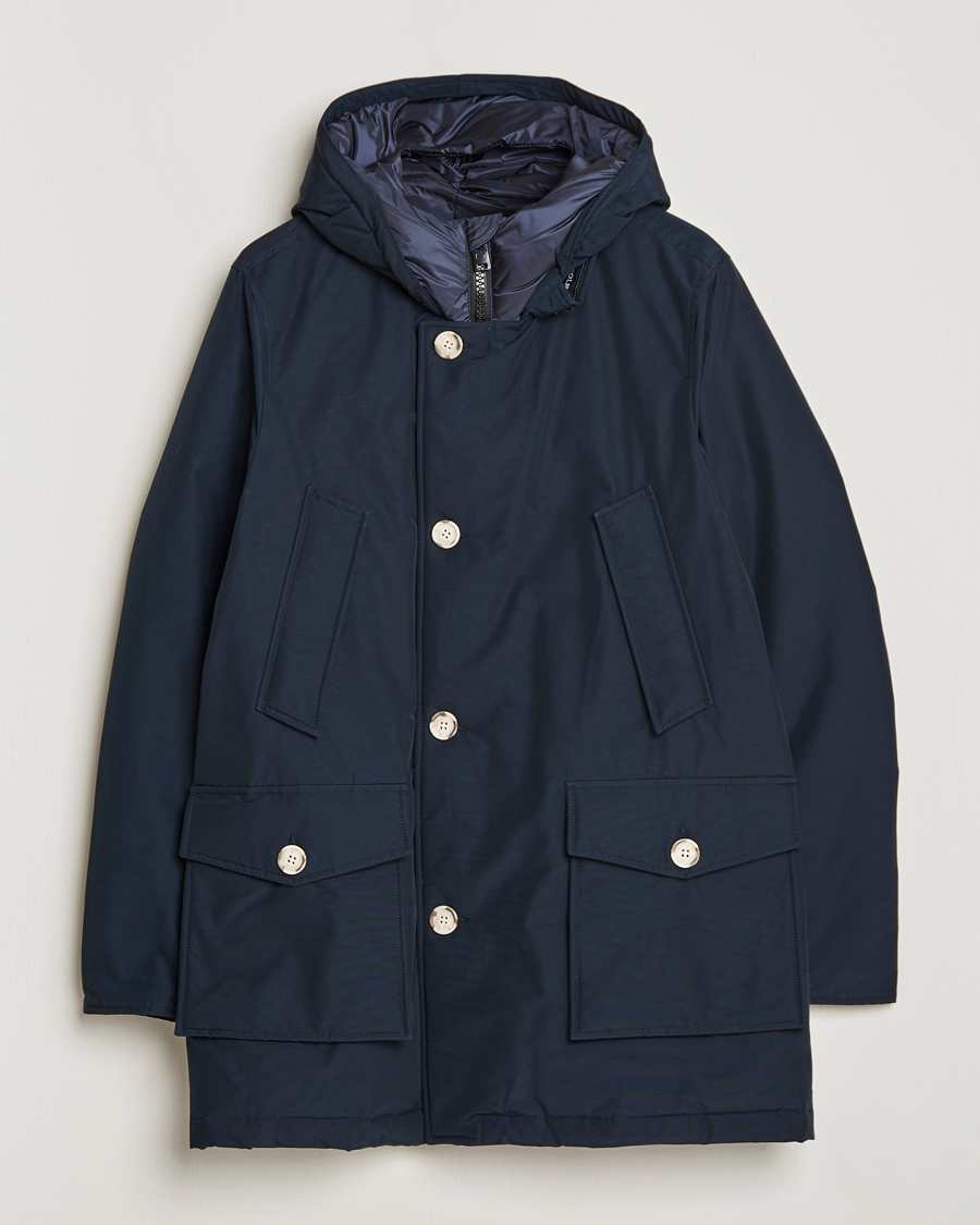 Herre | Jakker | Woolrich | Arctic Parka No Fur Melton Blue