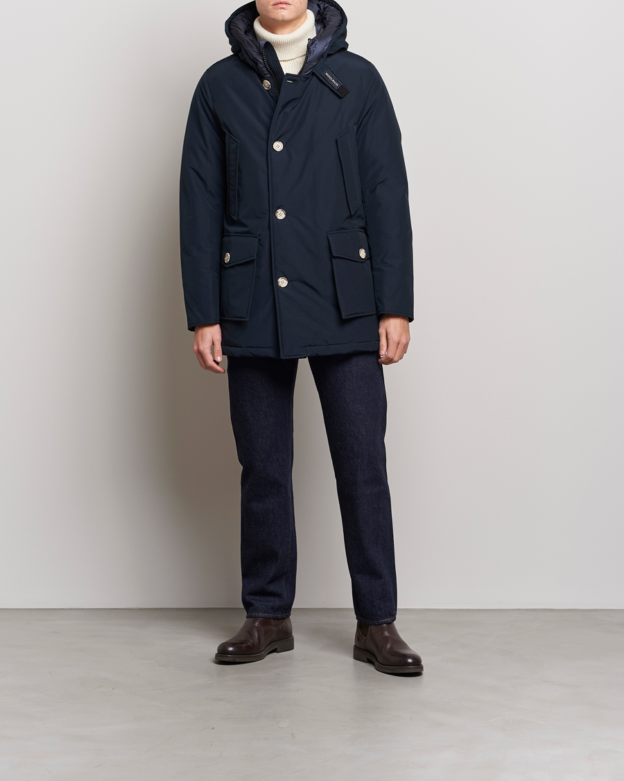 Herre | Jakker | Woolrich | Arctic Parka No Fur Melton Blue