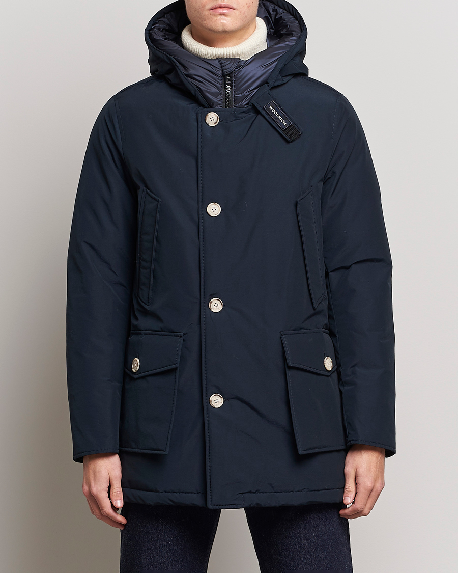 Herre | Jakker | Woolrich | Arctic Parka No Fur Melton Blue
