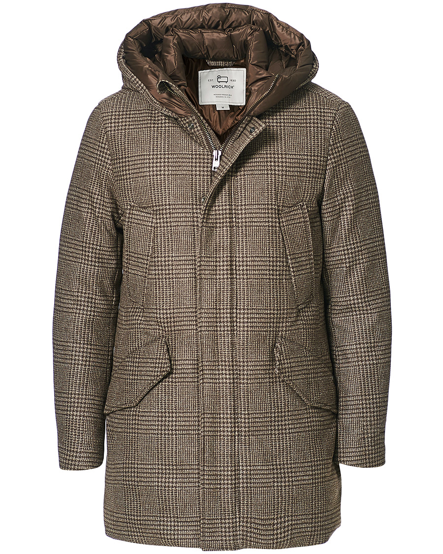 Herre | Jakker | Woolrich | Polar Luxury Eco Wool Parka Prince of Wales