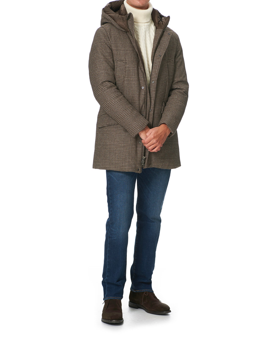Herre | Jakker | Woolrich | Polar Luxury Eco Wool Parka Prince of Wales