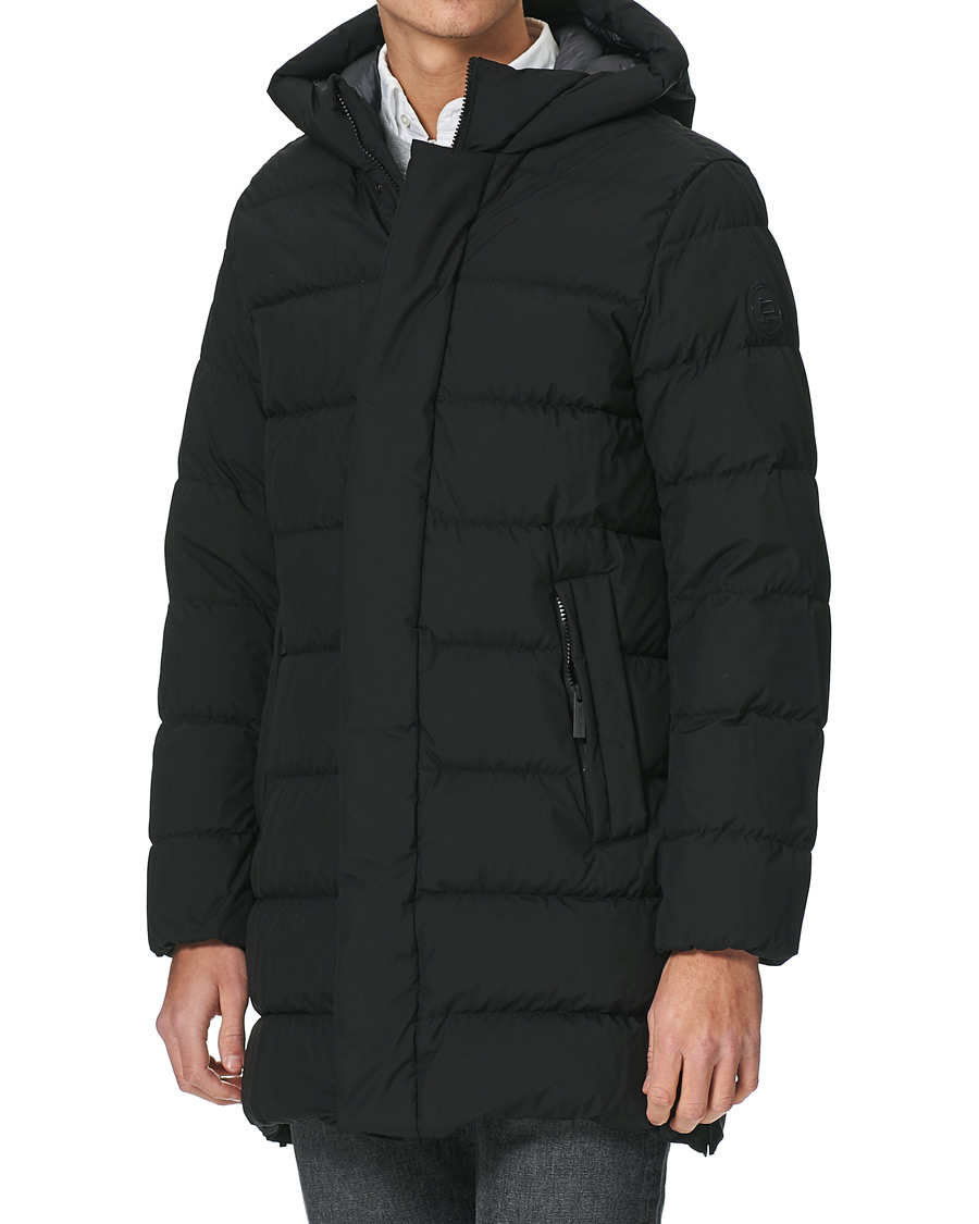 Herre | Jakker | Woolrich | High Tech Quilted Long Jacket Black