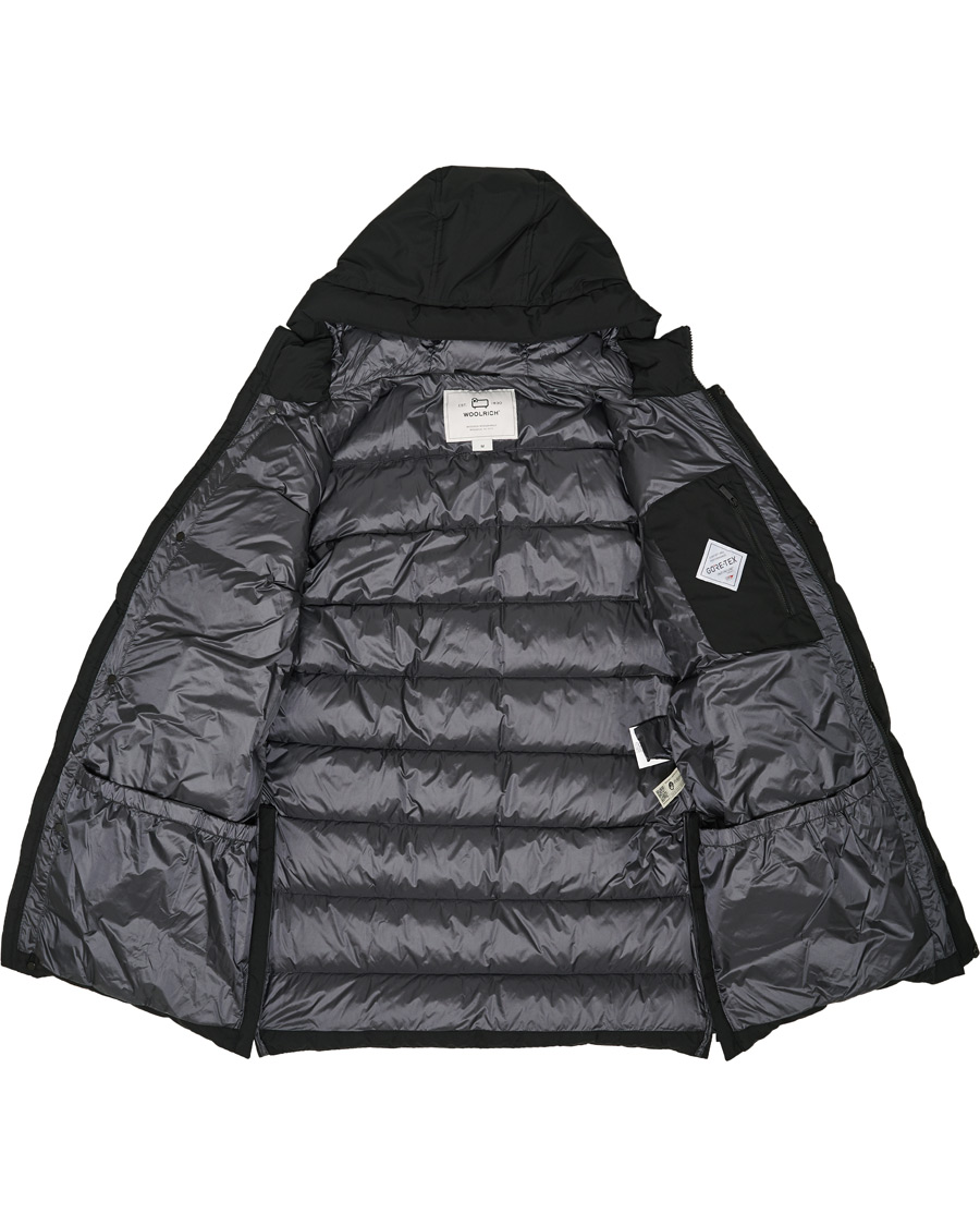Herre | Jakker | Woolrich | High Tech Quilted Long Jacket Black