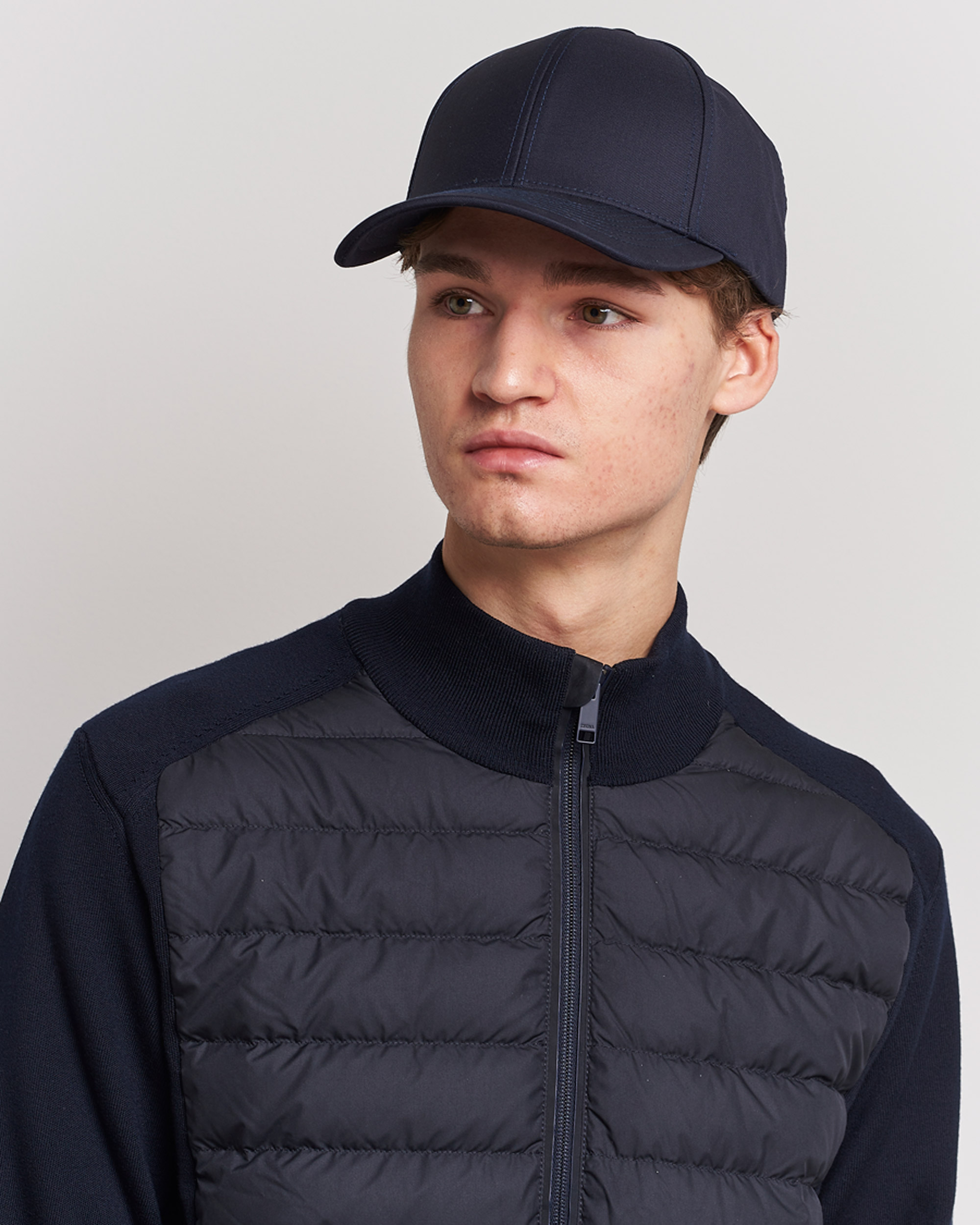 Herre | Varsity Headwear | Varsity Headwear | Wool Tech Baseball Cap Navy