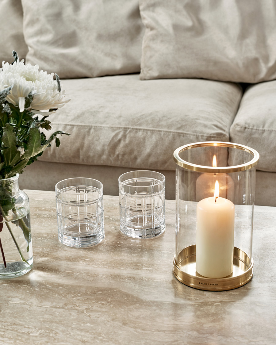 Herre | Gaver til særlige lejligheder | Ralph Lauren Home | Hudson Plaid Crystal Glass 2pcs Clear