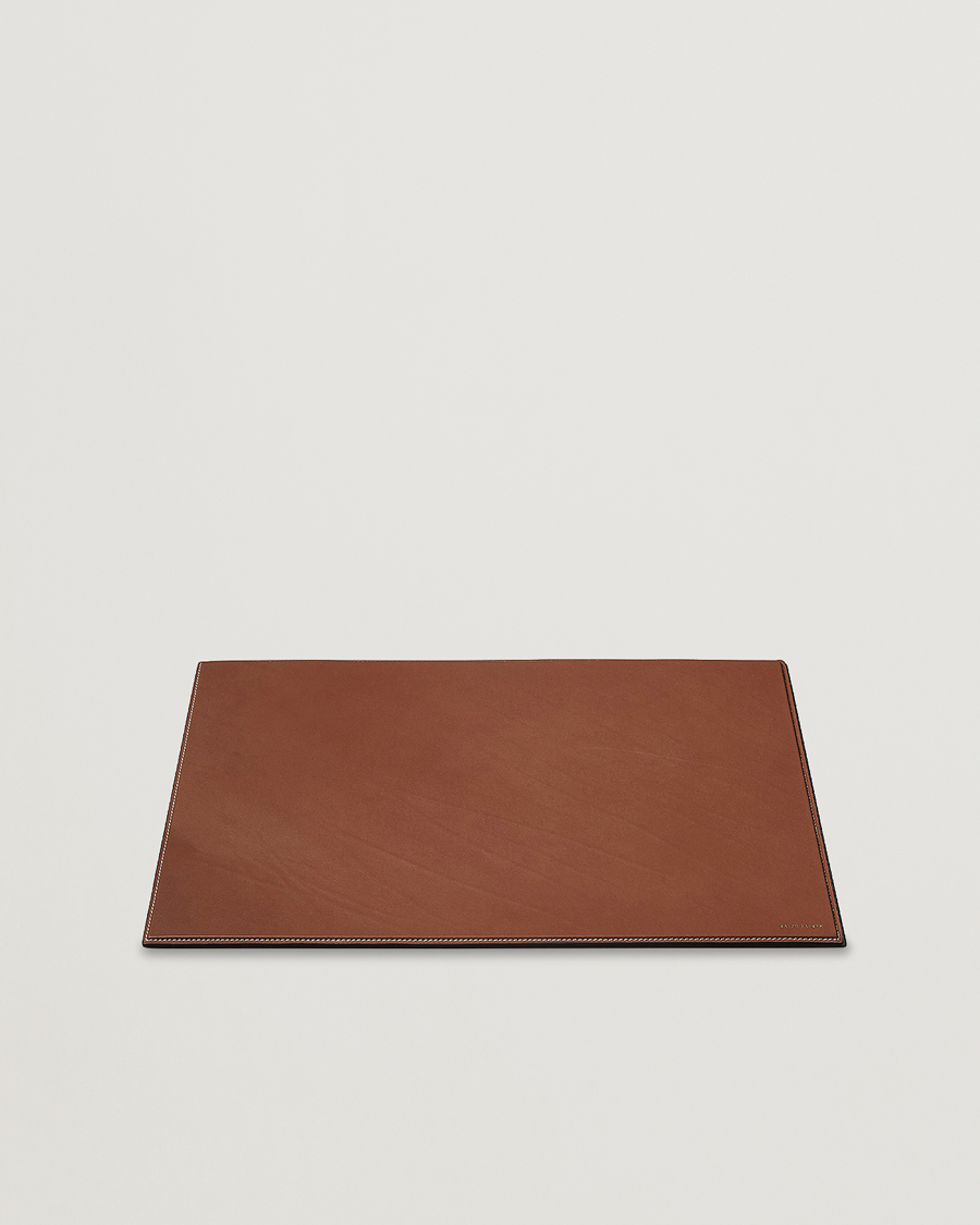 Herre | Til hjemmet | Ralph Lauren Home | Brennan Small Leather Desk Blotter Saddle Brown