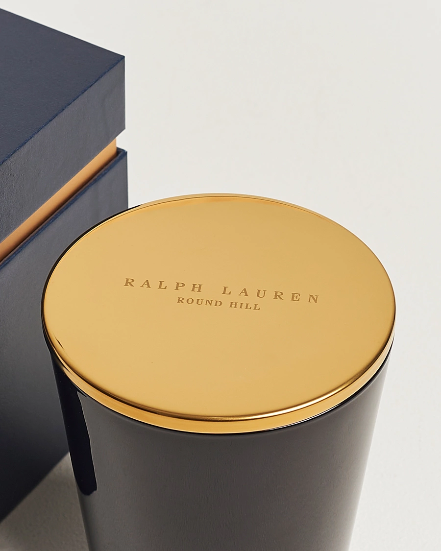 Herr |  | Ralph Lauren Home | Round Hill Single Wick Candle Navy/Gold