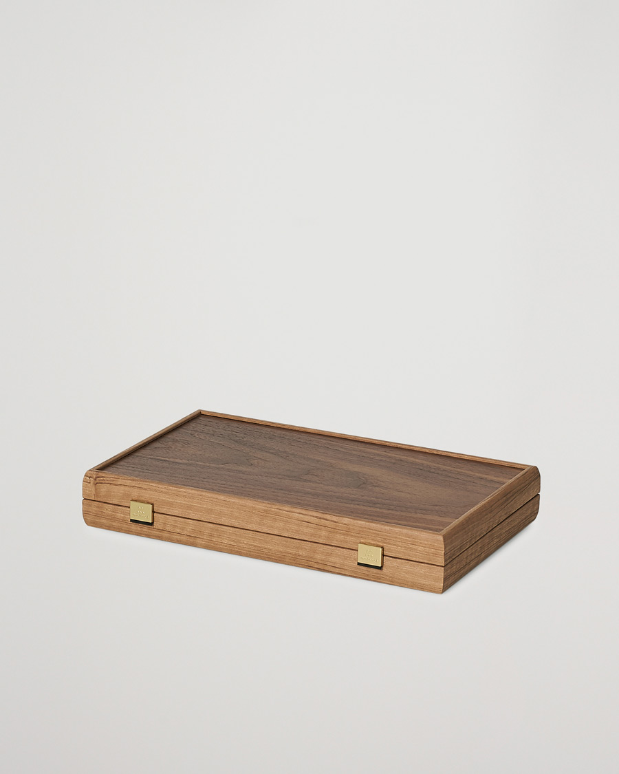 Herre | Spil & fritid | Manopoulos | American Walnut Backgammon With Side Racks