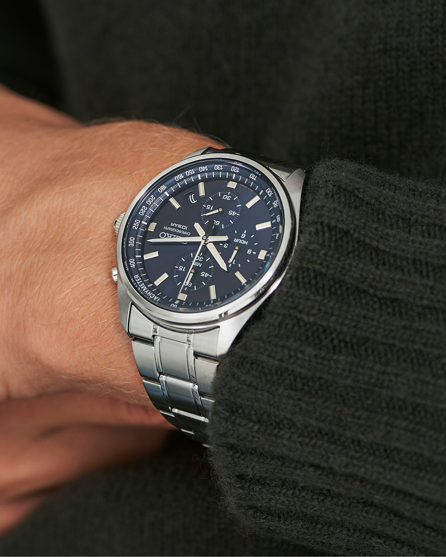 Herre | Ure | Seiko | Chronograph 42mm Steel Blue Dial