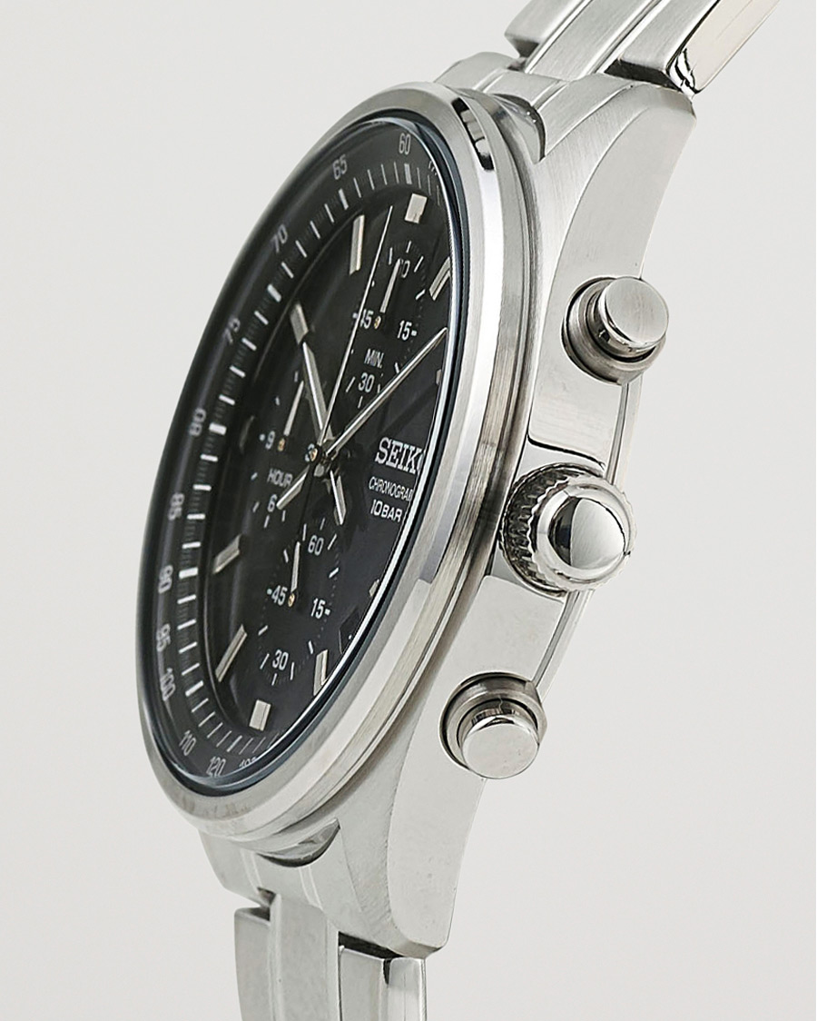 Herre | Seiko Chronograph 42mm Steel Black Dial | Seiko | Chronograph 42mm Steel Black Dial
