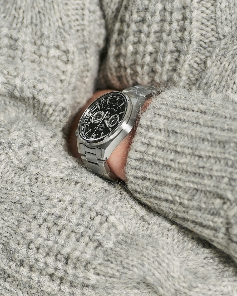 Herre | Seiko Chronograph 41mm Steel Black Dial | Seiko | Chronograph 41mm Steel Black Dial