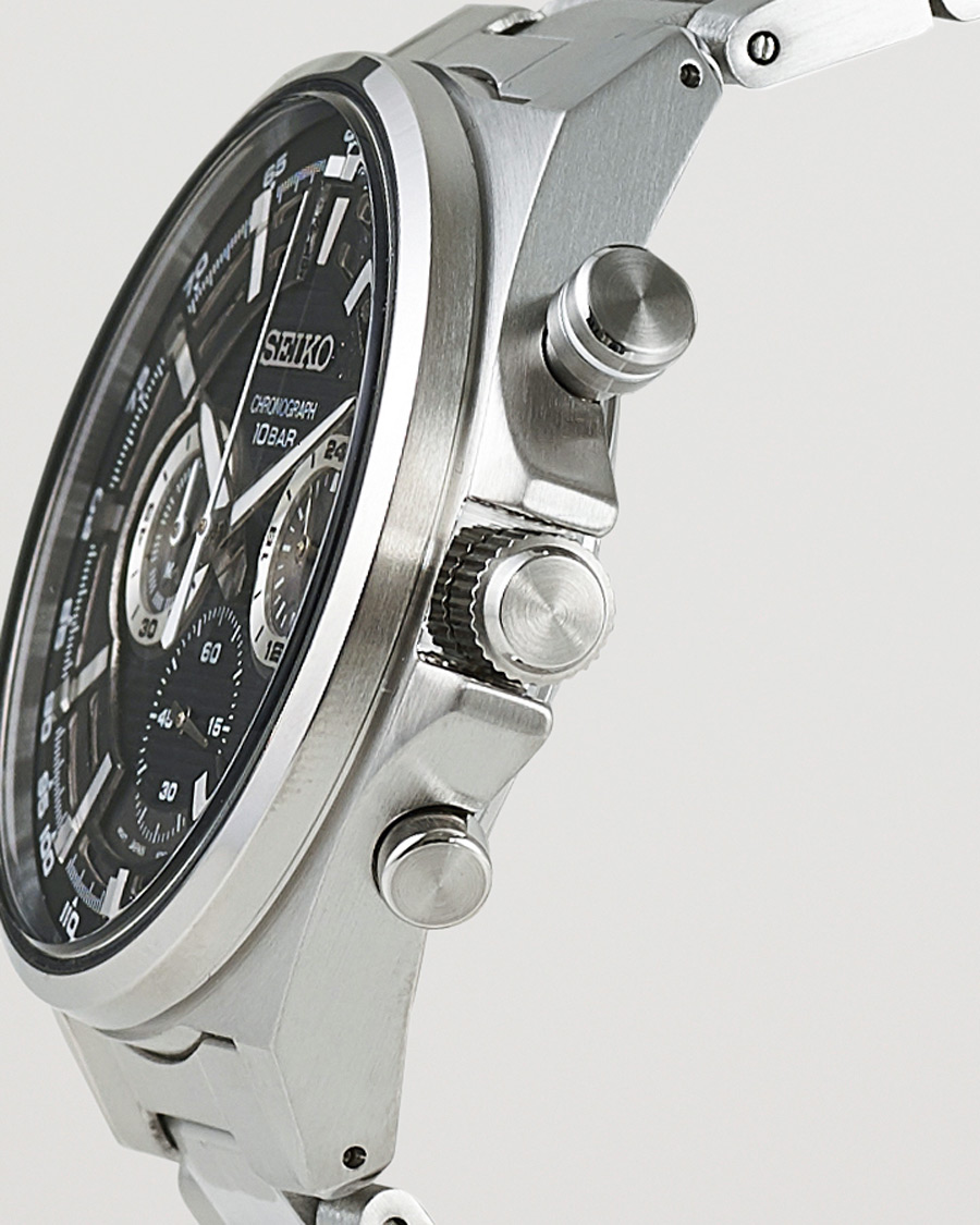 Herre | Seiko Chronograph 41mm Steel Black Dial | Seiko | Chronograph 41mm Steel Black Dial