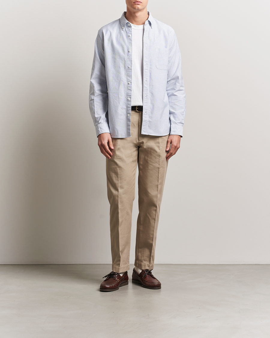 Herre | Skjorter | BEAMS PLUS | Oxford Button Down Shirt Blue Stripe