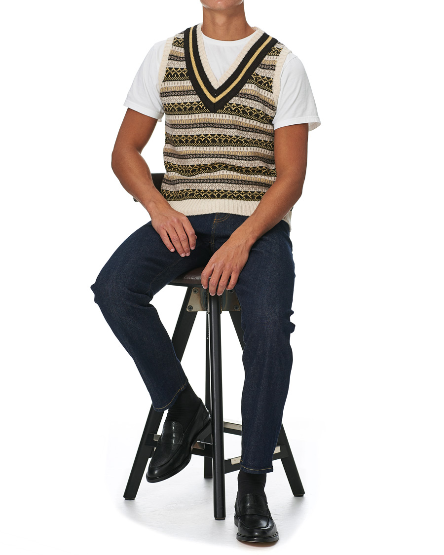 Herre | Trøjer | BEAMS PLUS | Fairisle Crickett Vest Off White