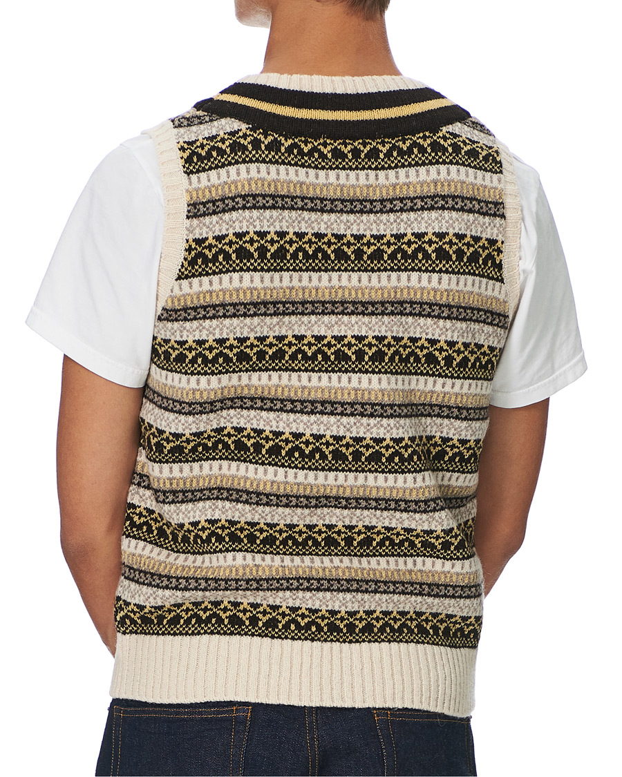 Herre | Trøjer | BEAMS PLUS | Fairisle Crickett Vest Off White