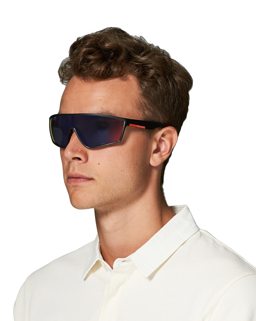 Herre | Prada Linea Rossa 0PS 09US Active Sunglasses Black/Mirage | Prada Linea Rossa | 0PS 09US Active Sunglasses Black/Mirage