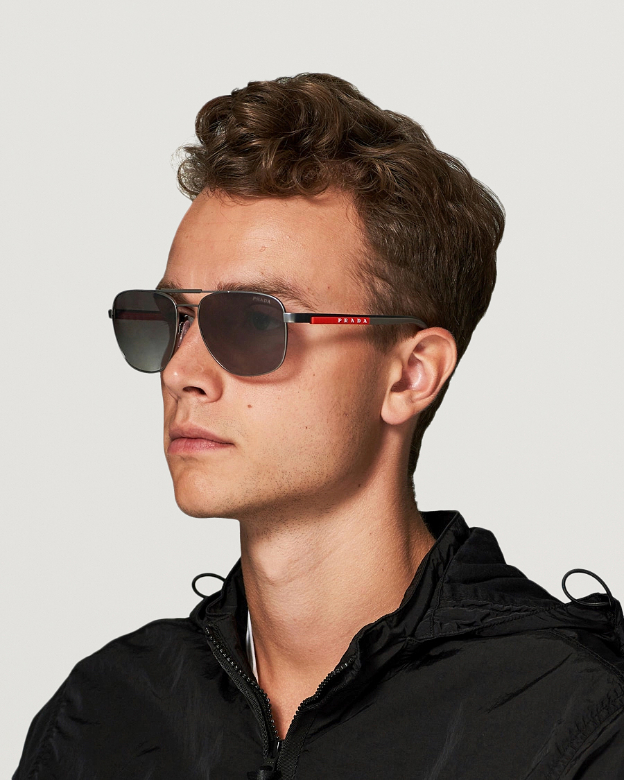 Herre | Pilotsolbriller | Prada Linea Rossa | 0PS 53XS Sunglasses Silver