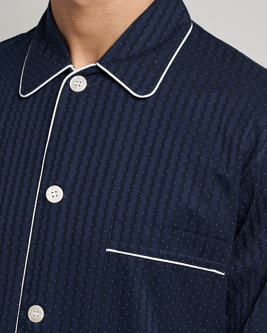 Herre | Pyjamas & Morgenkåber | Derek Rose | Royal Piped Cotton Pyjama Set Navy