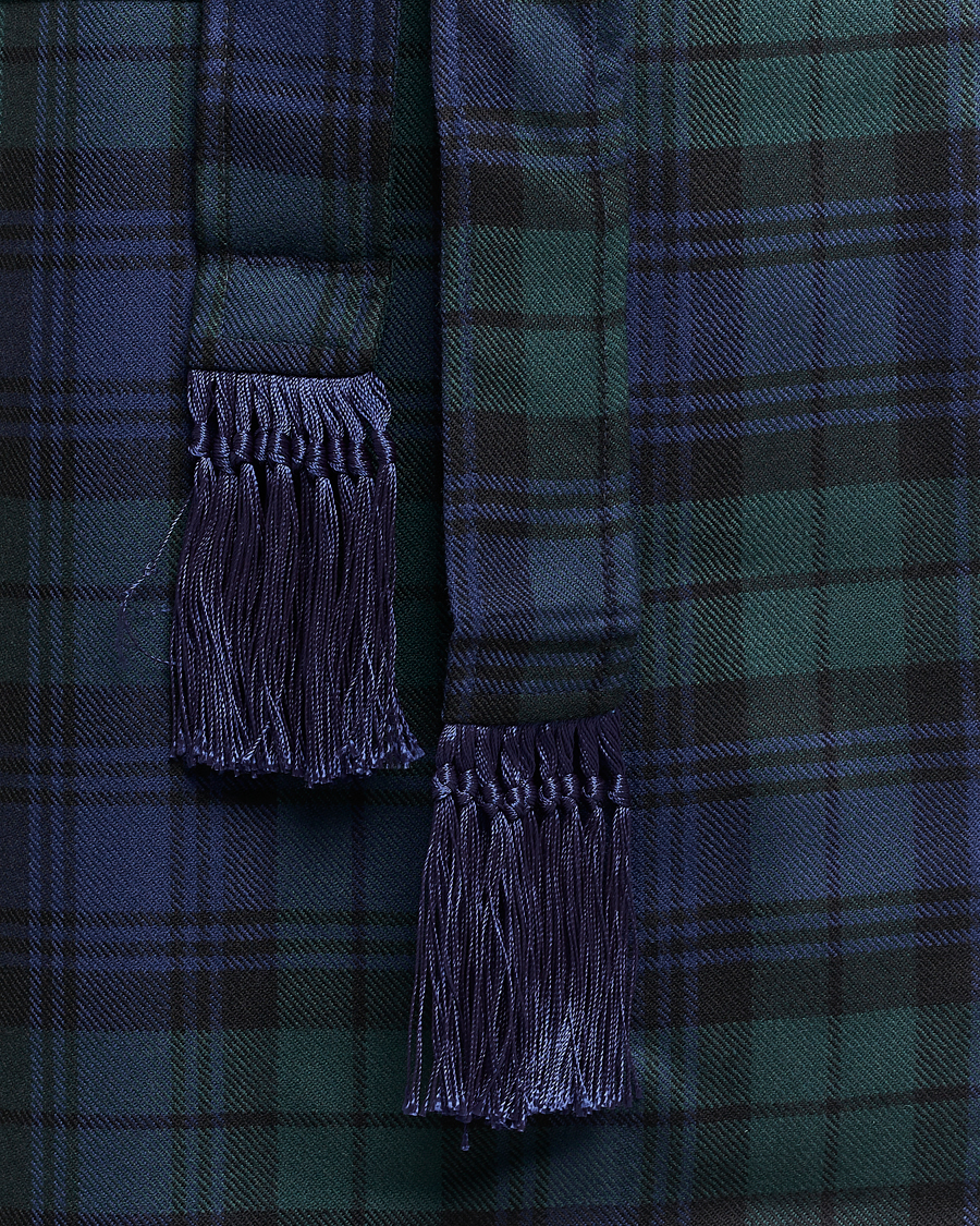 Herre | Pyjamas & Morgenkåber | Derek Rose | Wool Tartan Dressing Gown Blackwatch