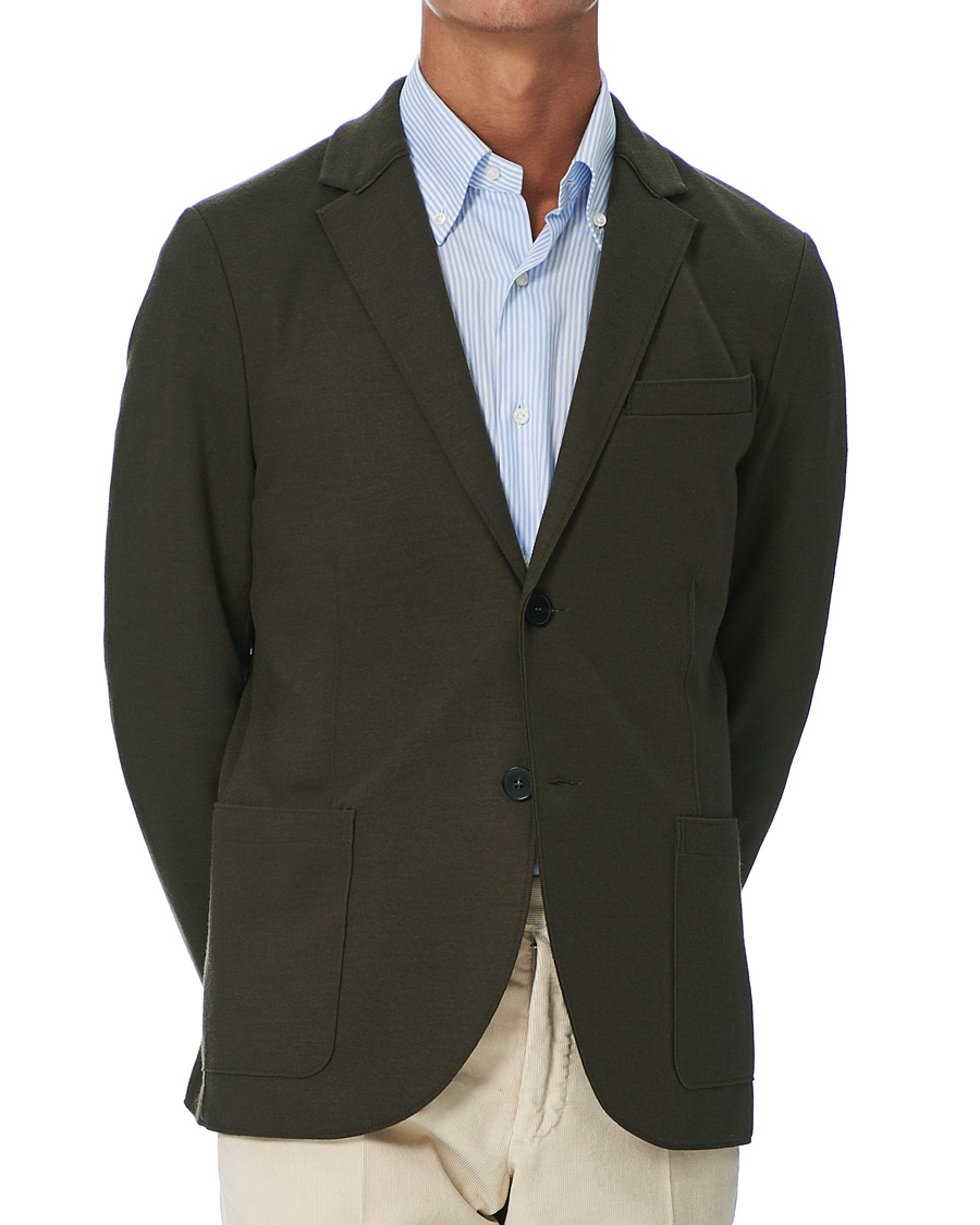 Herre | Blazere & jakker | Harris Wharf London | Two Button Vented Superfine Merino Blazer Moss Green