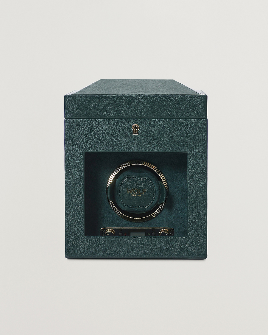 Herre | WOLF British Racing Green Single Watch Winder | WOLF | British Racing Green Single Watch Winder